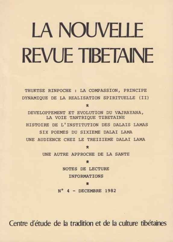La Nouvelle Revue Tibétaine n4